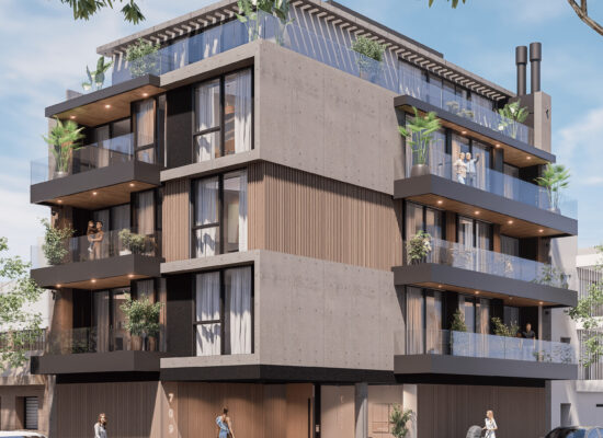Fachada-FINAL-550x400 Fachada-FINAL-550x400 Render exterior de edificio moderno en esquina urbana Inicio 1 Fachada FINAL 550x400